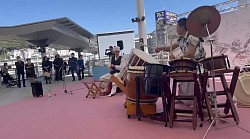 広島駅　ペデストリアンデッキにて